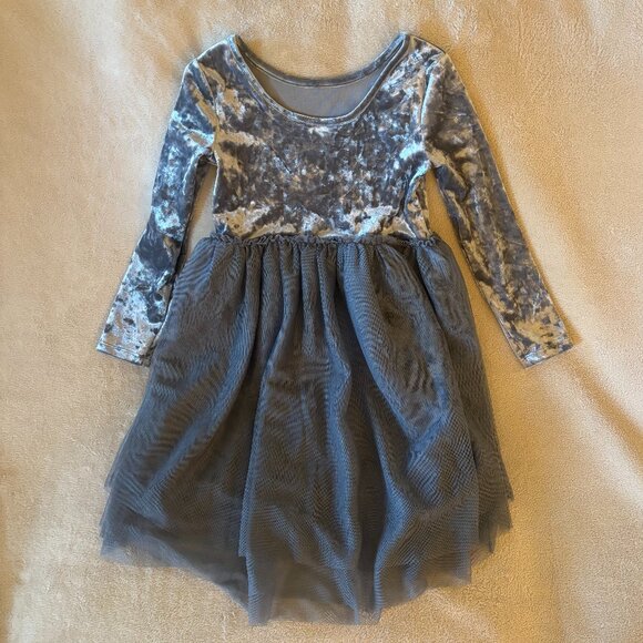 CAT & JACK Girl's Special Occasion Dress Size 4/5 Toddler in Color Gray - Picture 2 of 2